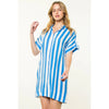 CABANA STRIPE SHORT SLEEVE DRESS