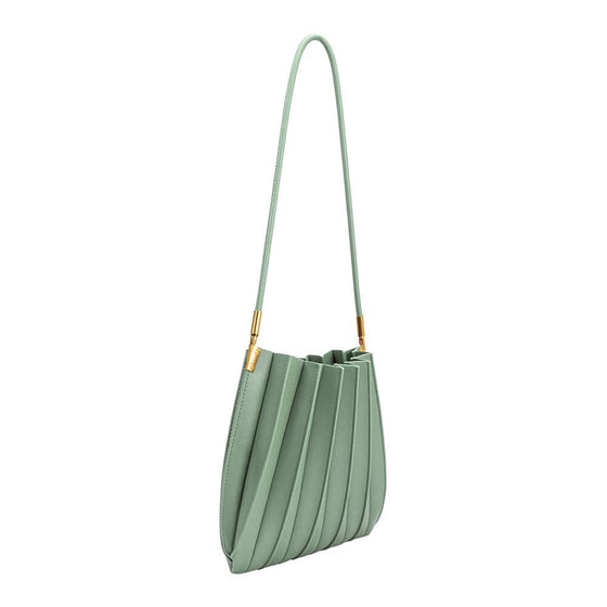 MELIE BIANCO - CARRIE PLEATED VEGAN SHOULDER BAG -sage