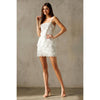 WHITE FLORAL PARTY DRESS