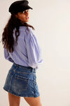 WE THE FREE WYNNE DENIM SKIRT in cornflower