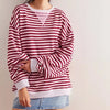 CLASSIC STRIPED OVERSIZED CREWNECK