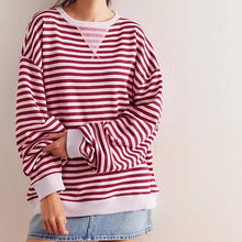  CLASSIC STRIPED OVERSIZED CREWNECK