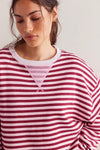 CLASSIC STRIPED OVERSIZED CREWNECK