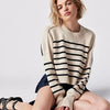 EASY STREET STRIPE CROP PULLOVER SWEATER