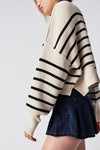 EASY STREET STRIPE CROP PULLOVER SWEATER