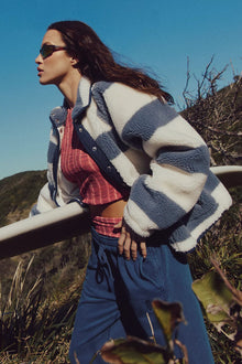  HIT THE SLOPES PRINTED FLEECE JACKET
