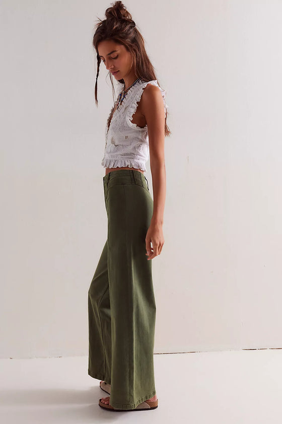 LIBRE WIDE LEG DENIM PANTS