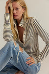 LAKE STRIPE HENLEY TEE