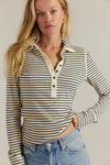 LAKE STRIPE HENLEY TEE