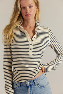 LAKE STRIPE HENLEY TEE