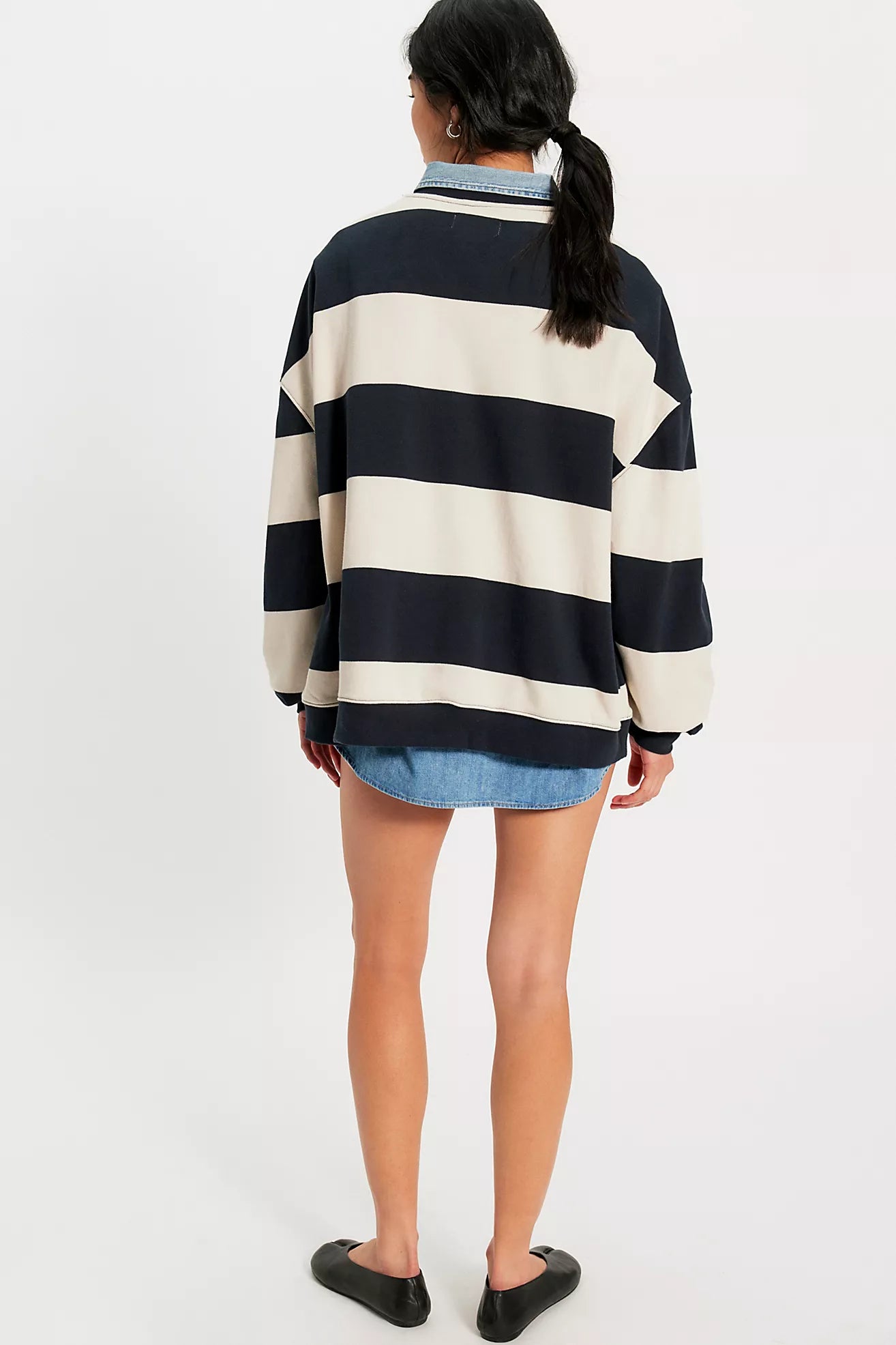 CLASSIC STRIPE OVERSIZED CREWNECK