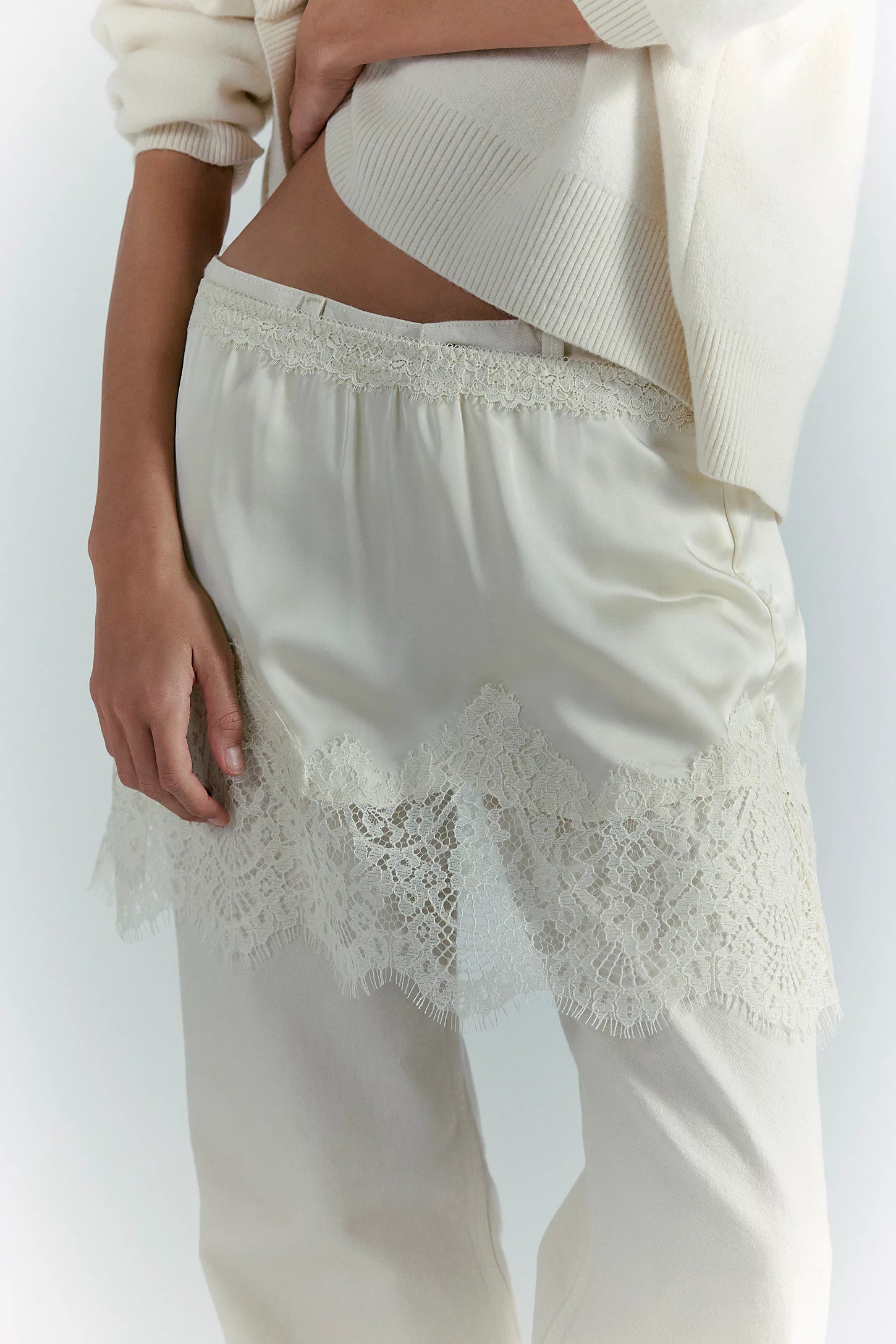 Meet in the Middle Mini Slip Skirt