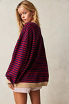 CLASSIC STRIPED OVERSIZED CREWNECK