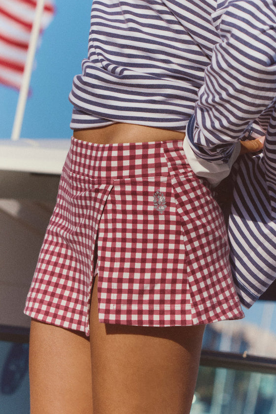 HOT SHOT PRINTED MINI SKORT