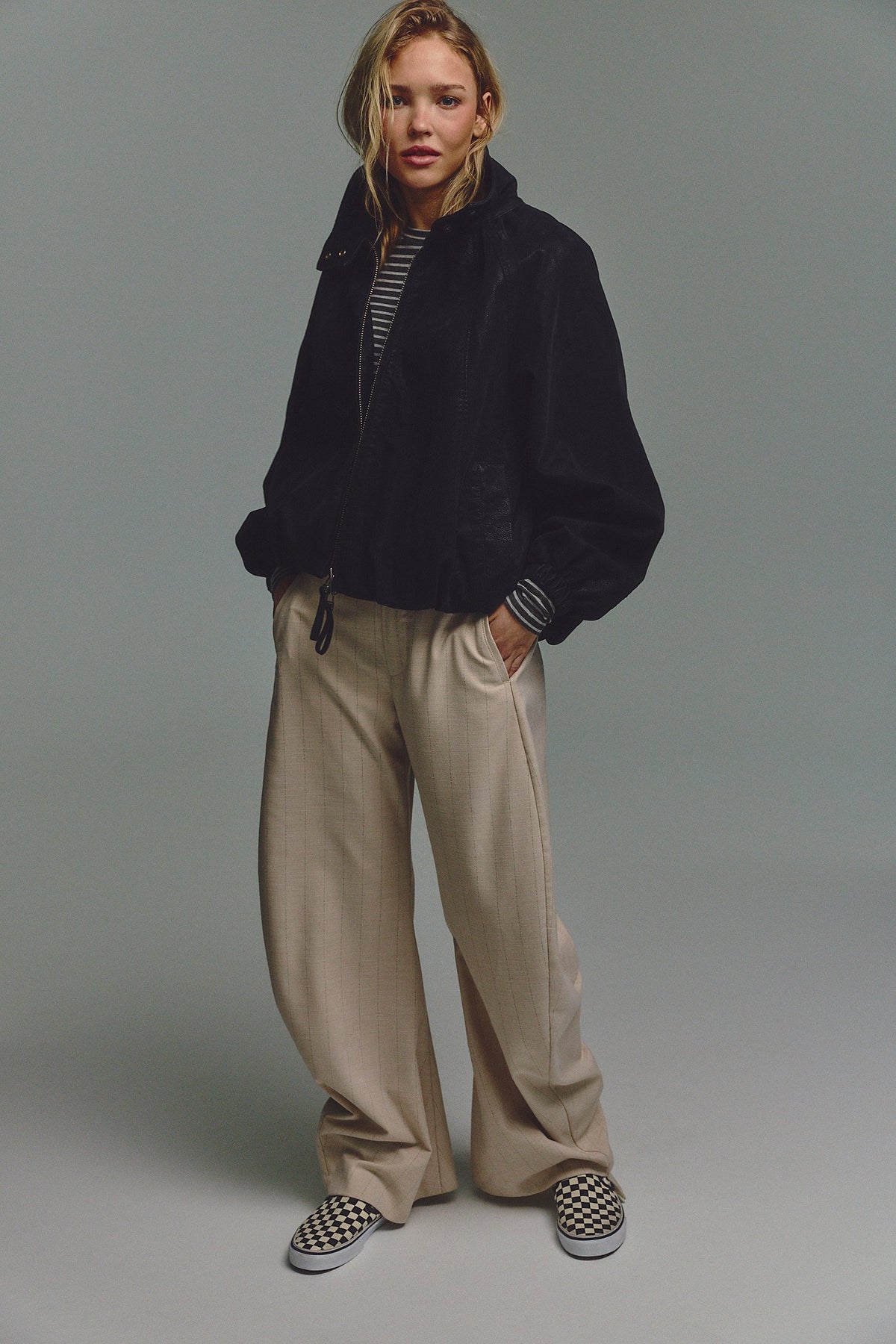 Chelsea Vegan Suede Funnel Neck Jacket