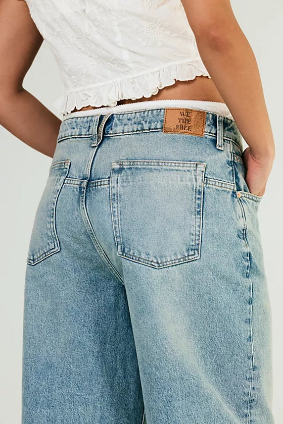 DEEP TRANCE MIDRISE DROPPED BOYFRIEND DENIM in sweet dreams