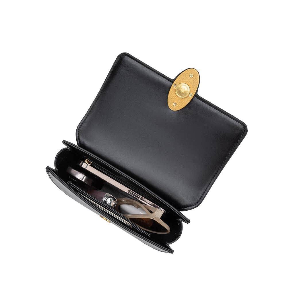 Melie Bianco - Esther Black Recycled Vegan Crossbody Bag