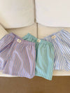 ELASTIC WAIST STRIPED RELAXED PULL-ON BOXER SHORTS