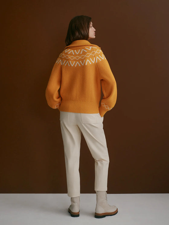 SIGRID FAIR ISLE HALF ZIP SWEATER
