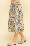 FLORAL PRINT A-LINE SKIRT