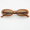 FREYRS Eyewear - Mimi Acetate Oval Sunglasses: Brown
