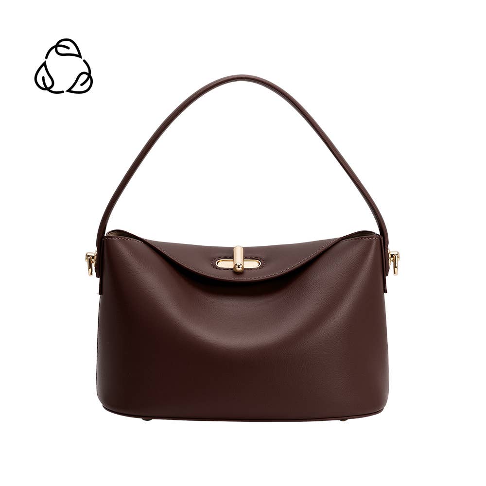 Lana Espresso Recycled Vegan Leather Crossbody