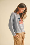 FLAG KNITTED SWEATER in assorted colors