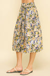 FLORAL PRINT A-LINE SKIRT