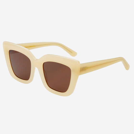 FREYRS Eyewear - Portofino Acetate Oversized Cat Eye Sunglasses: Tan