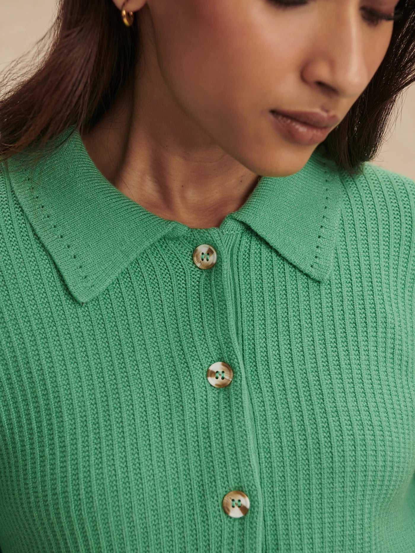 MARLIE POLO KNIT SWEATER