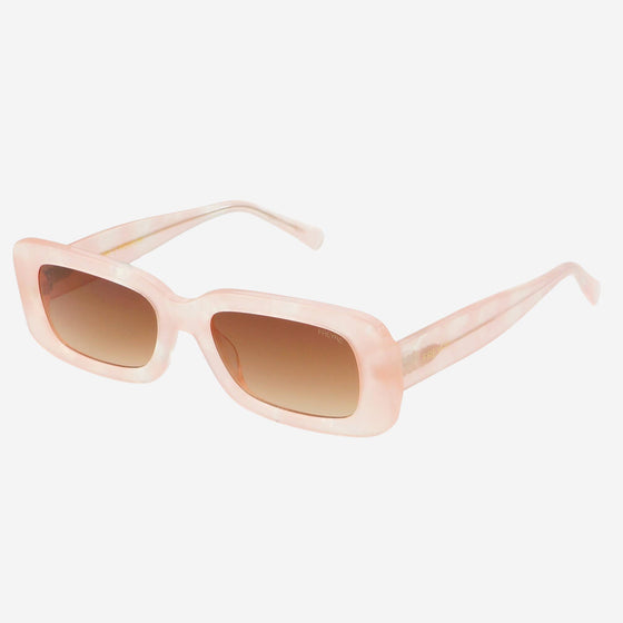 FREYRS Eyewear - Noa Acetate Unisex Rectangular Sunglasses : Light Pink