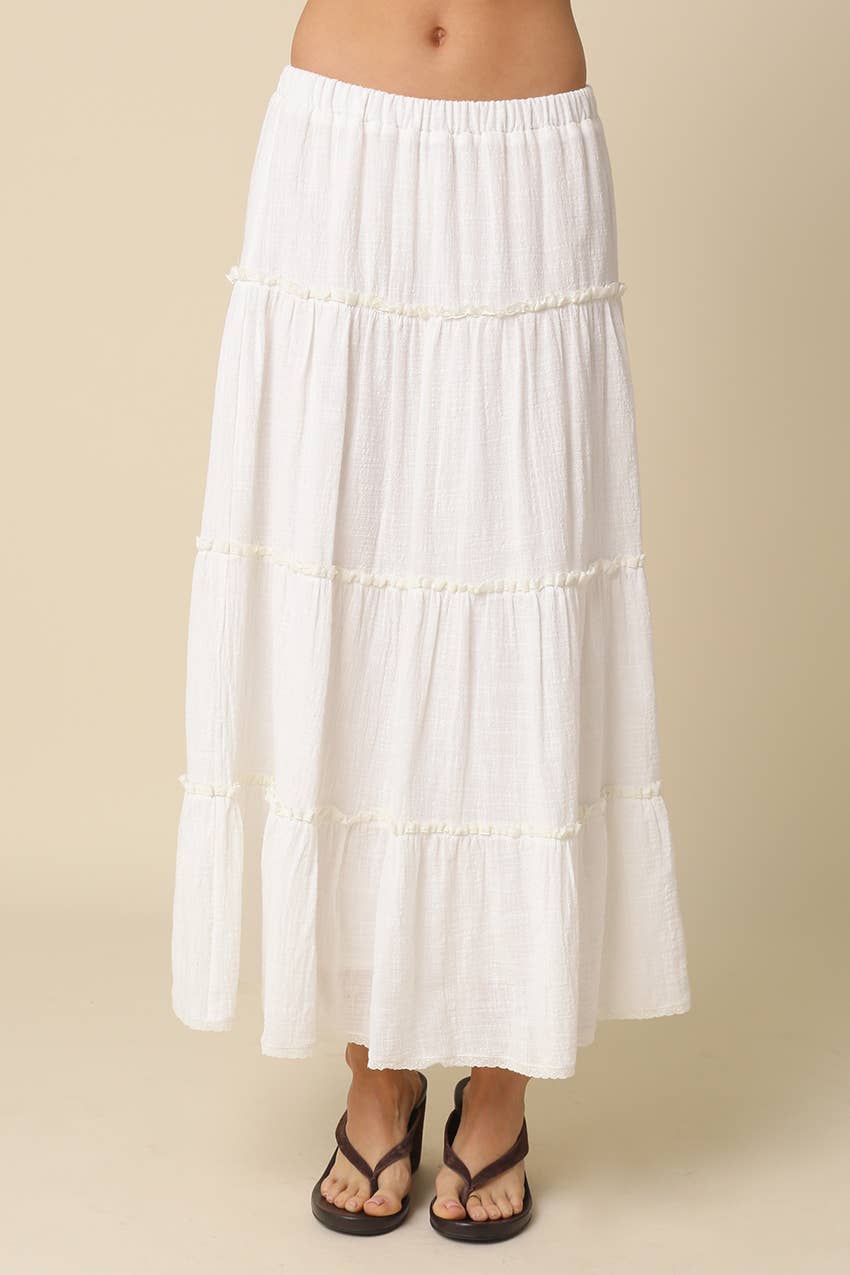 BROOKE TIERED MAXI SKIRT
