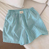 ELASTIC WAIST STRIPED RELAXED PULL-ON BOXER SHORTS