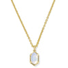 HALLIE SHORT PENDANT GOLD NECKLACE in opalite illusion