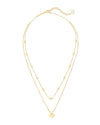 ARI HEART MULTI STRAND NECKLACE in gold