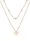 ARI HEART MULTI STRAND NECKLACE in rose gold