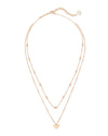 ARI HEART MULTI STRAND NECKLACE in rose gold