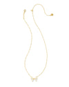 BLAIR GOLD BOW SHORT PENDANT NECKLACE in iridescent drusy