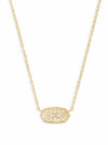 ELISA GOLD PENDANT NECKLACE in filigree metal