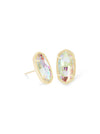 ELLIE GOLD STUD EARRINGS in dichroic glass