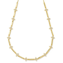  HOLLAND STRAND NECKLACE in gold white crystal