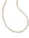 JACQUELINE TENNIS NECKLACE in white crystal