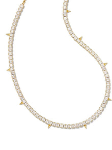  JACQUELINE TENNIS NECKLACE in white crystal