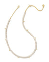 JACQUELINE TENNIS NECKLACE in white crystal