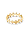 JADA GOLD BAND RING in white crystal