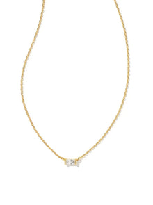  JULIETTE GOLD PENDANT NECKLACE in white crystal