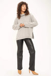 BEYOND HEATHERED COZY TUNIC SWEATER