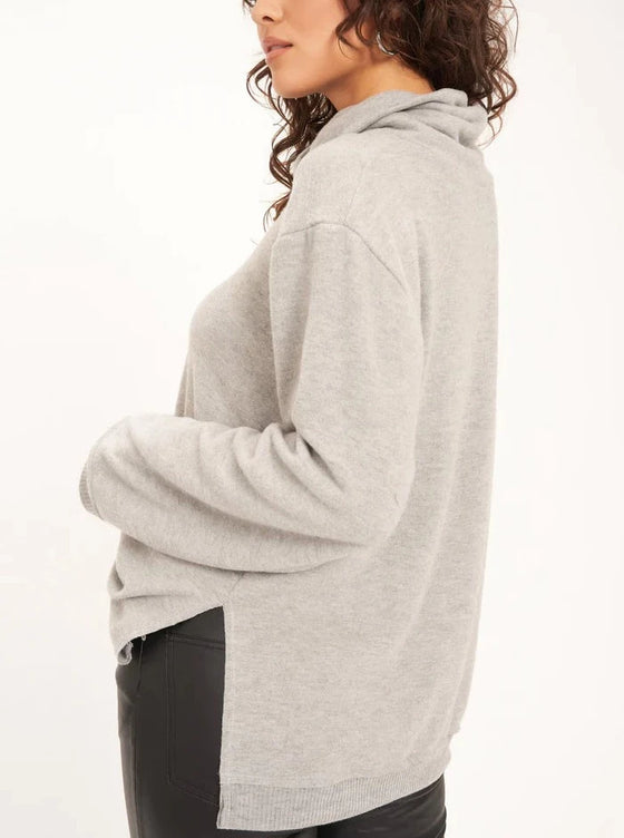 BEYOND HEATHERED COZY TUNIC SWEATER