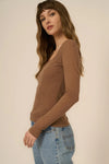 DANNI SEAMLESS SQUARE NECK LONG SLEEVE TEE