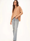 MAE TEXTURED V-NECK LONG SLEEVE TEE